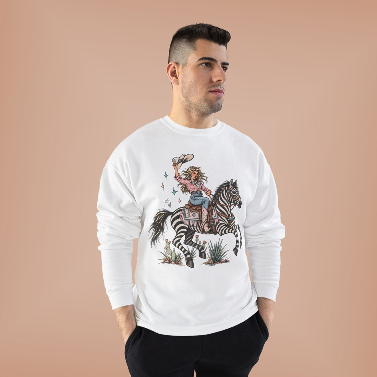Desert zebra crewneck