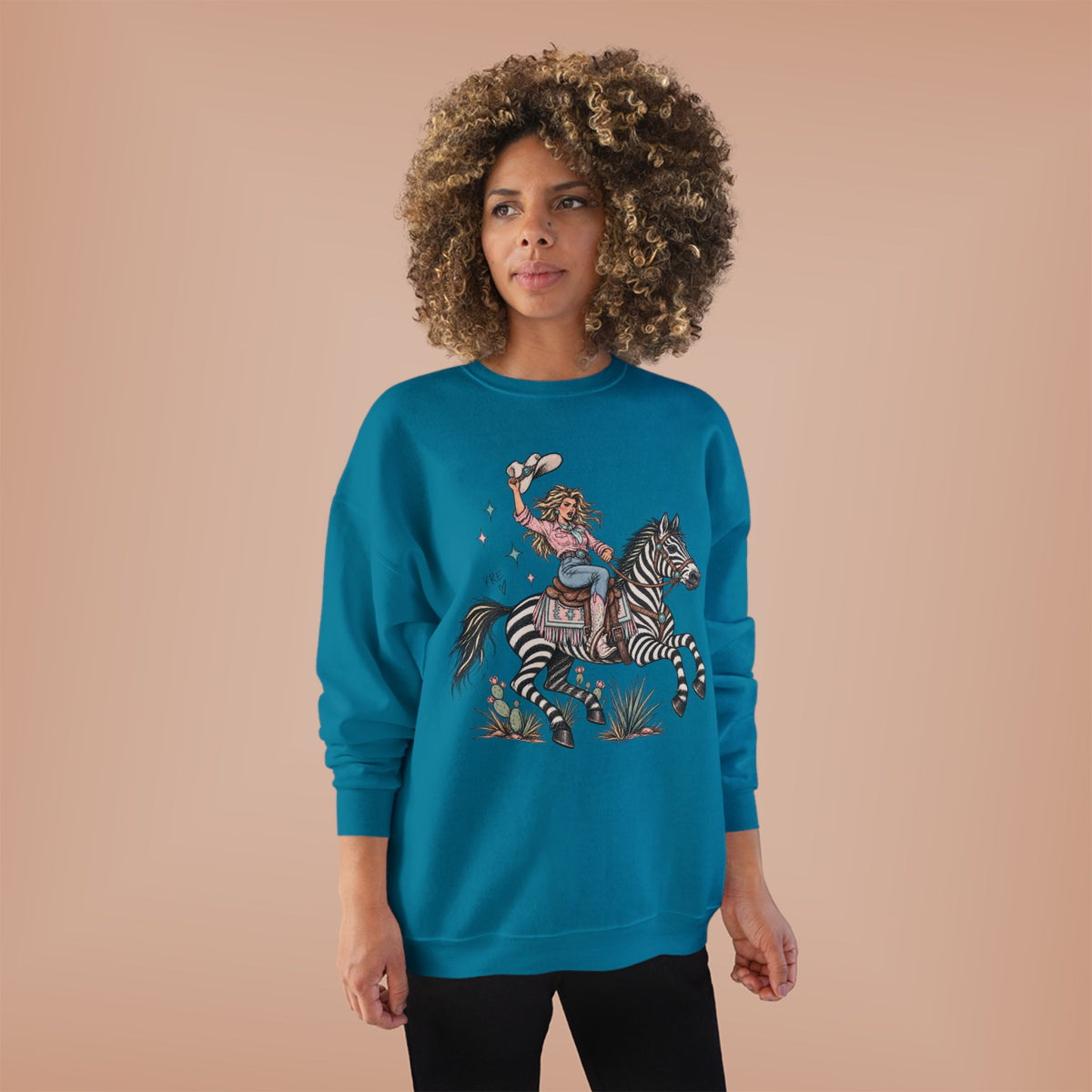 Desert zebra crewneck