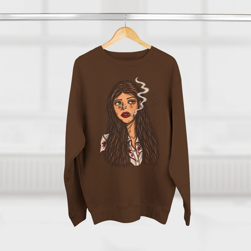 Heaven sent. Hell bound. Crewneck