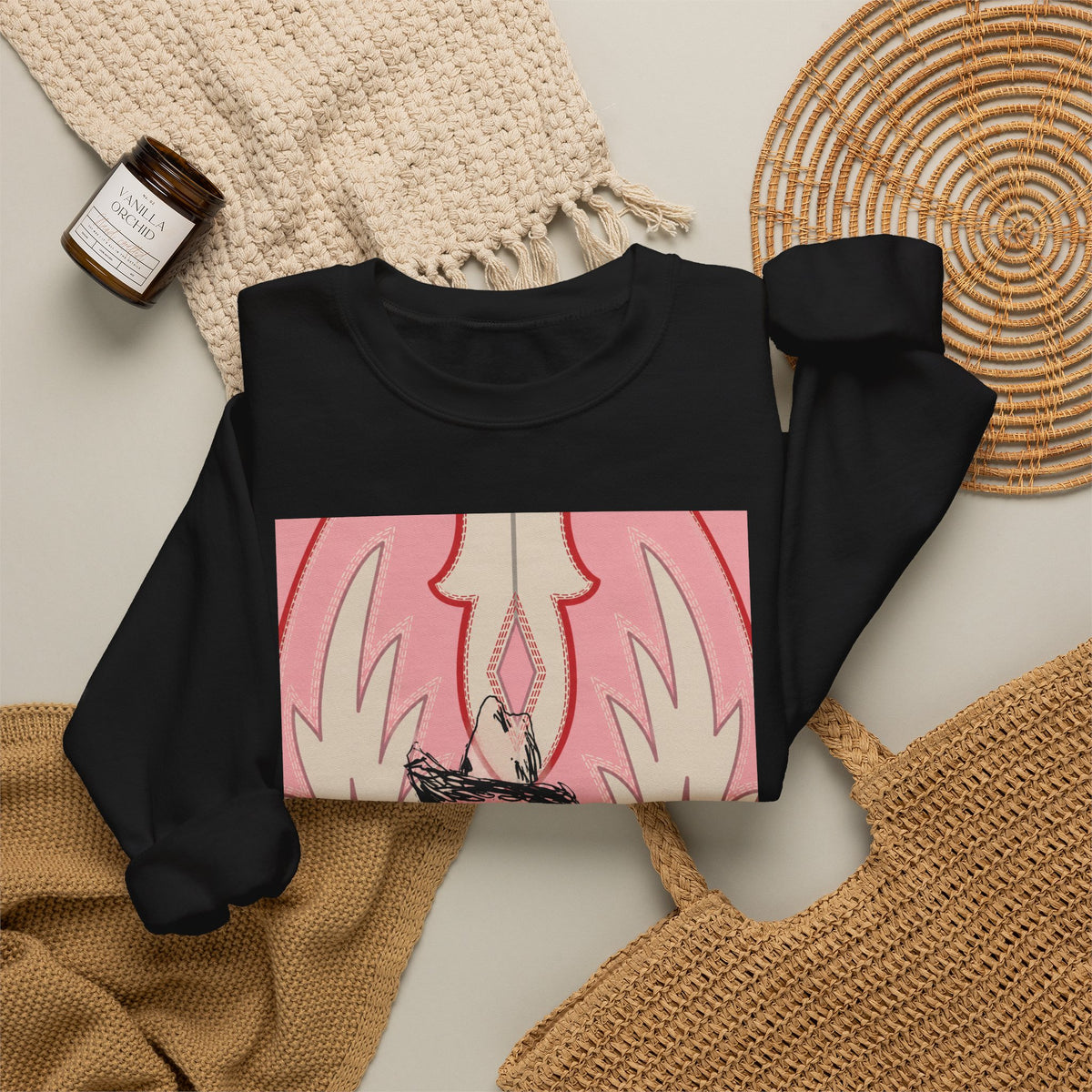 Distorted cowboy Unisex Heavy Blend™ Crewneck Sweatshirt