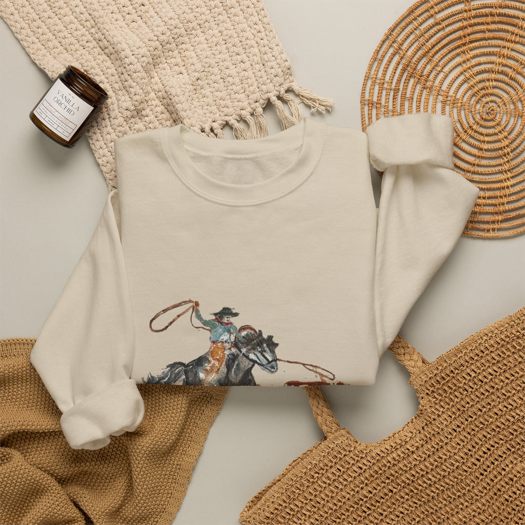 Roper Crewneck Sweatshirt watercolor by Paula Emry-burtt