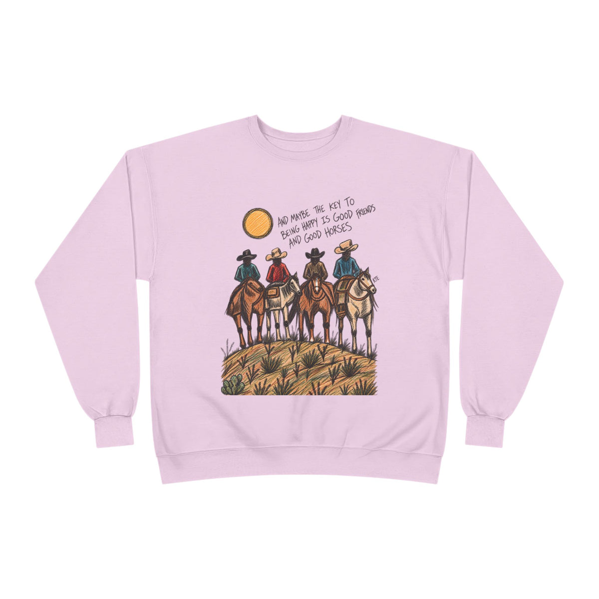 Good friends and good horses crewneck