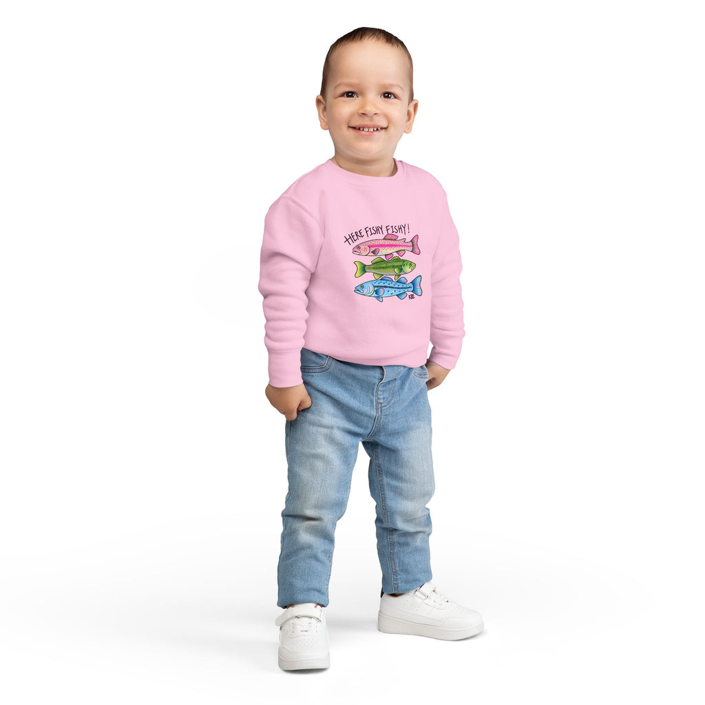 Here fishy fishy toddler crewneck