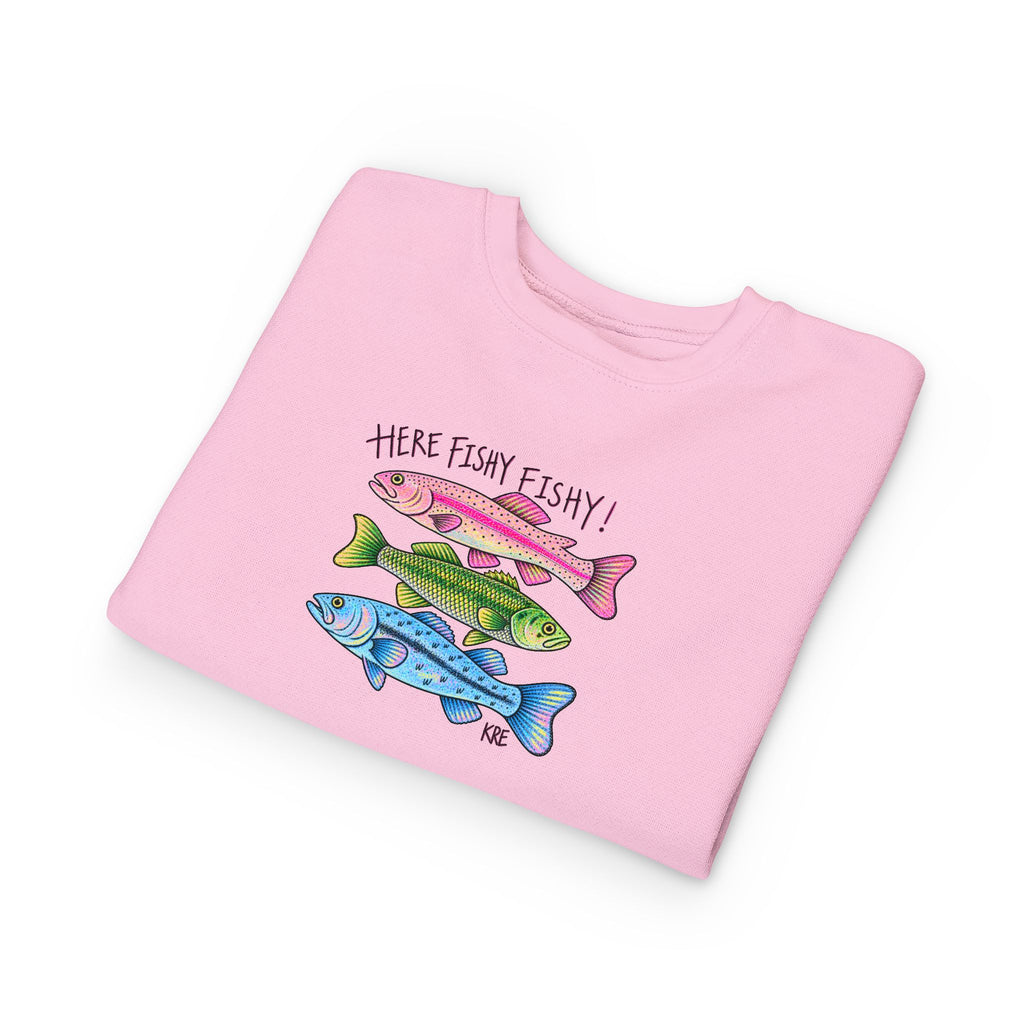 Here fishy fishy toddler crewneck