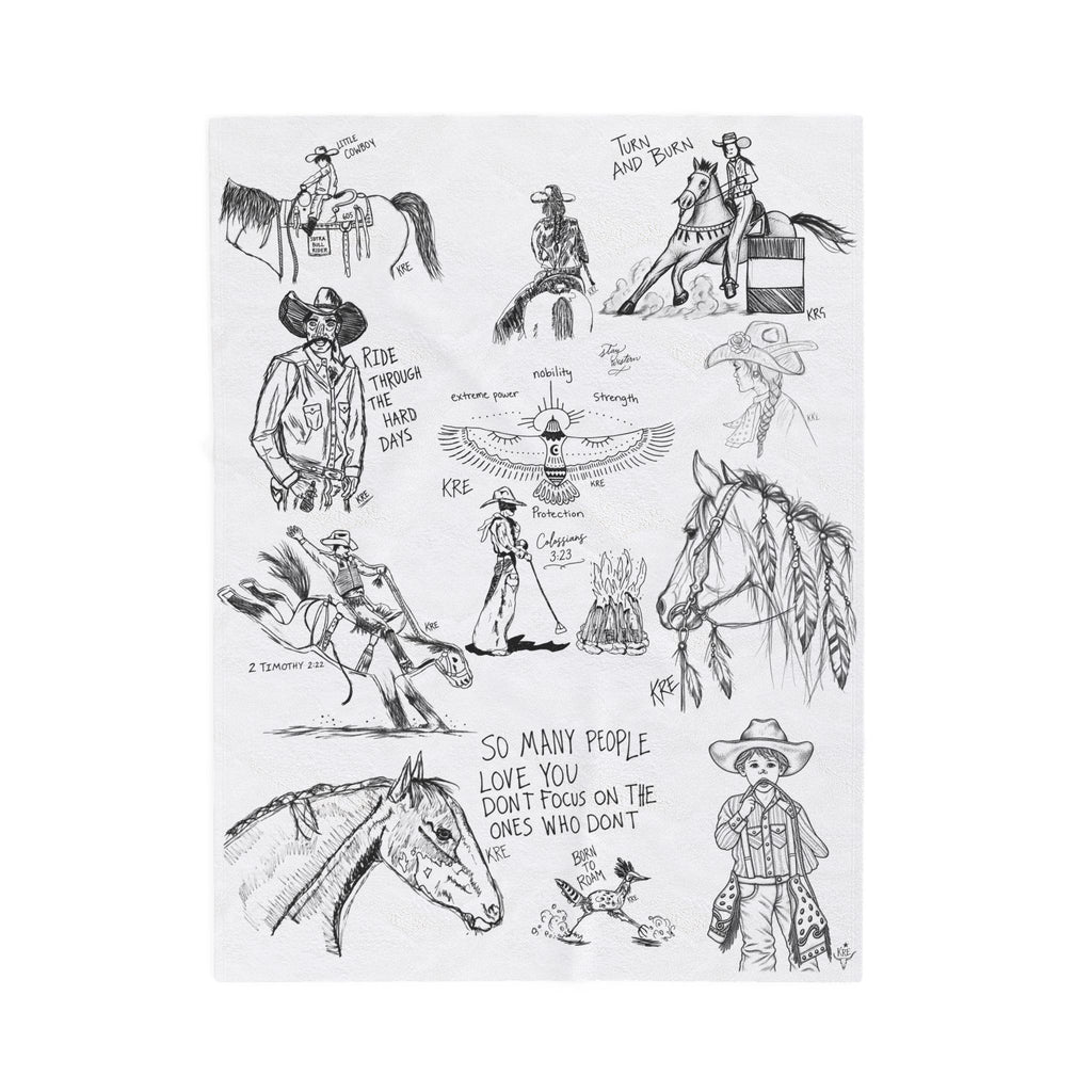 The sketch book -Velveteen Plush Blanket