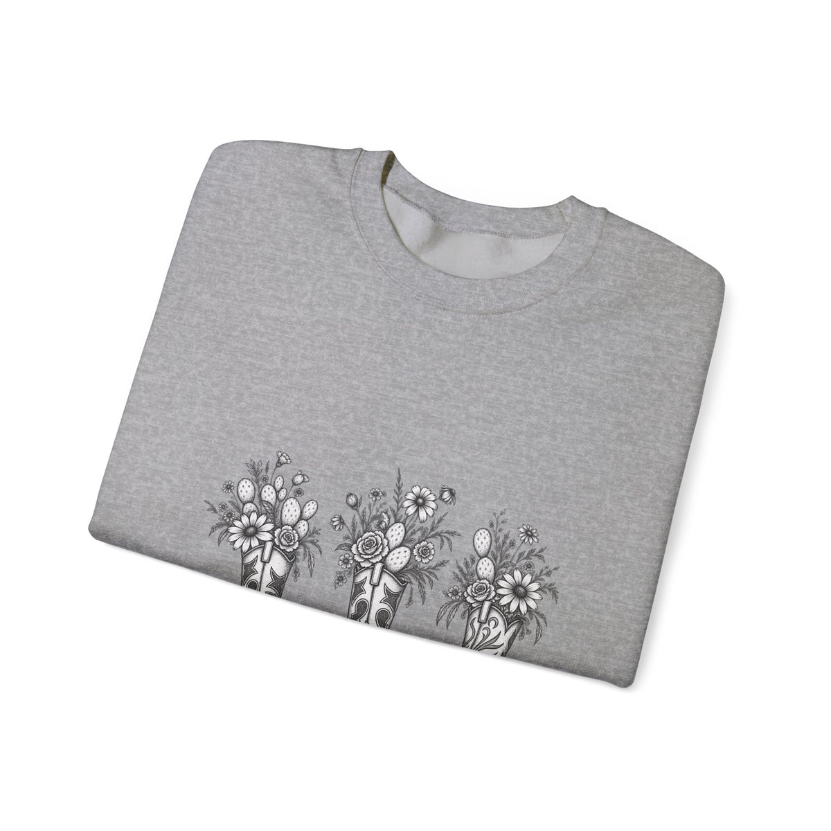 Wild boots & wild flowers Crewneck Sweatshirt