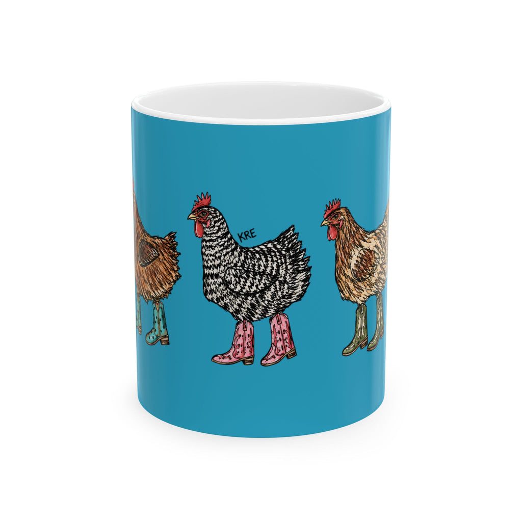 Cowboy chicken mug