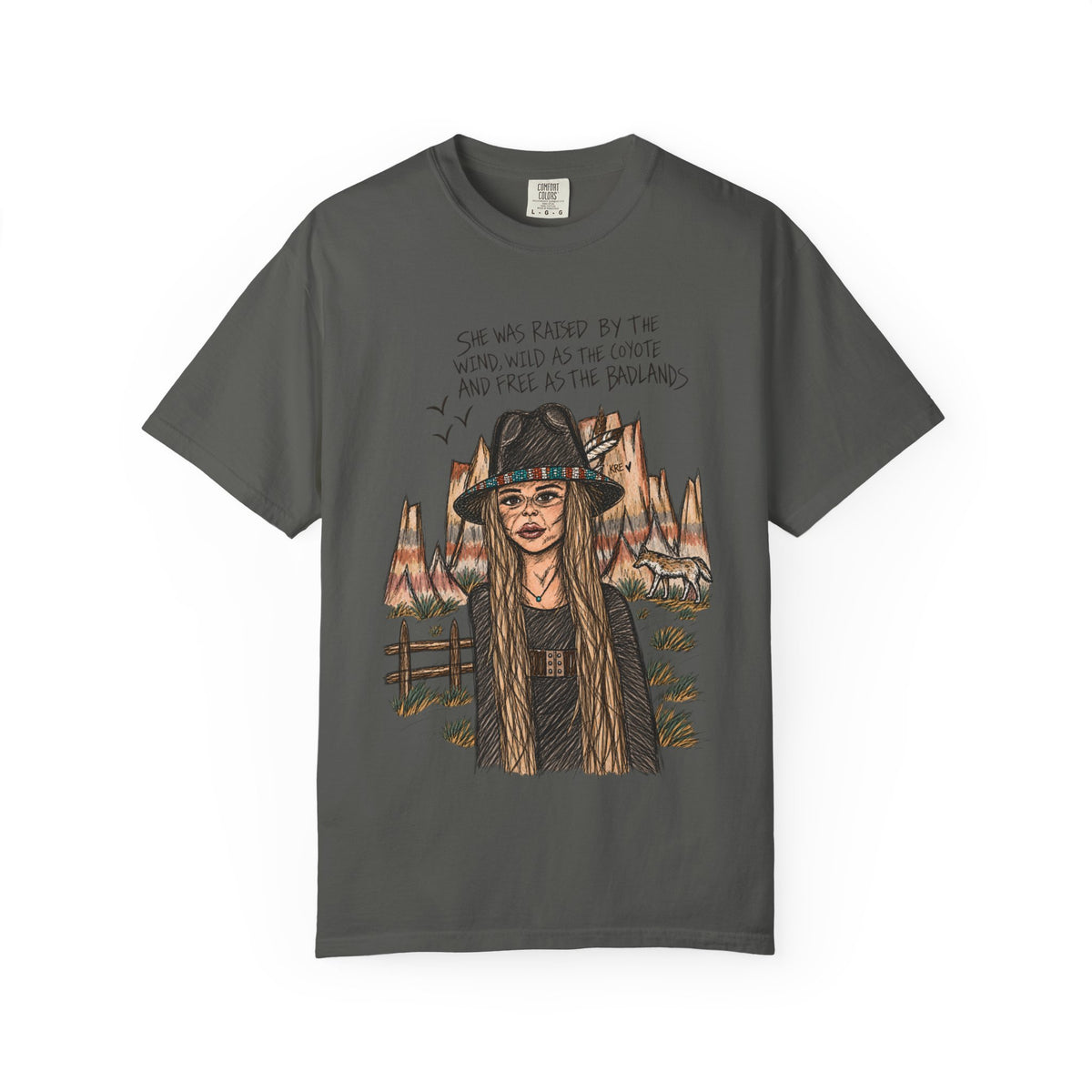 She was as free as the badlands T-shirt