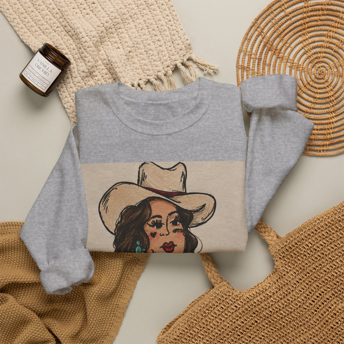 Rodeo rose crewneck