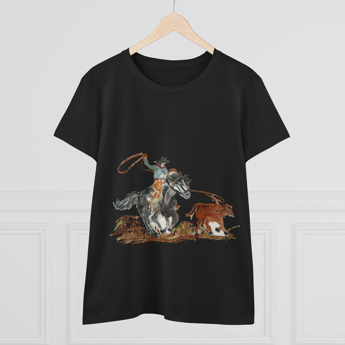 Roper cotton tee watercolor Paula Emry-burtt