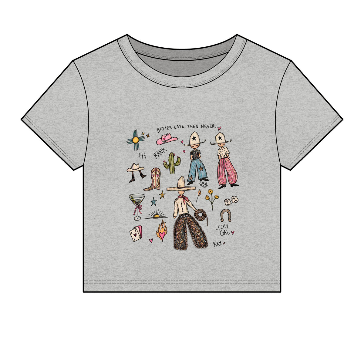 Lucky gal micro tee