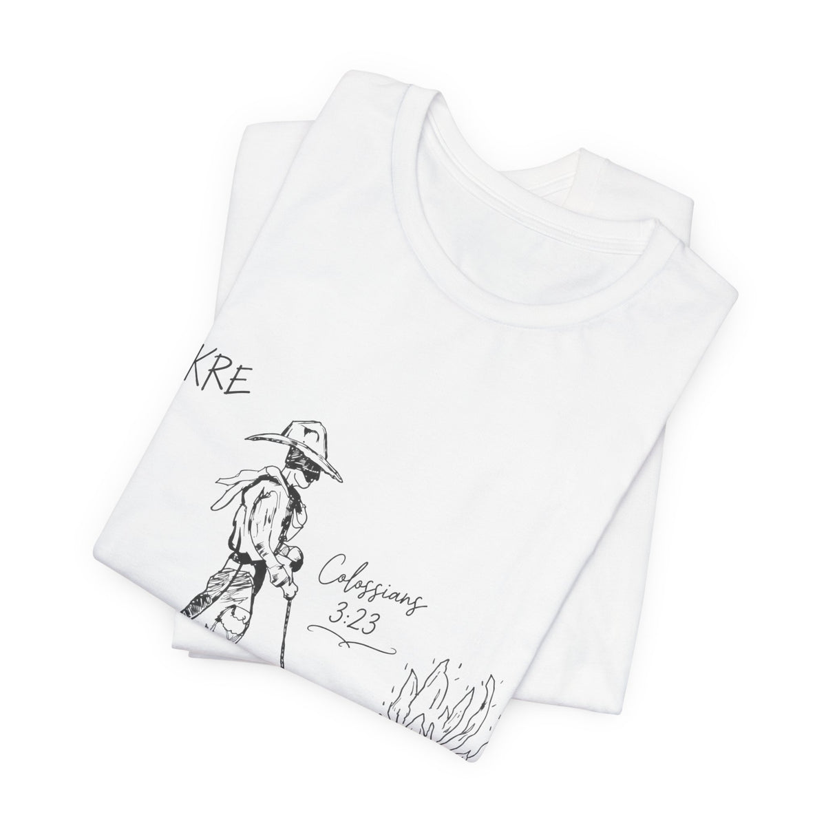 Cowboy bible verse Unisex Jersey Short Sleeve Tee