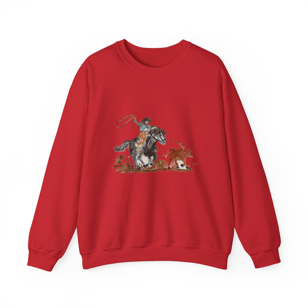Roper Crewneck Sweatshirt watercolor by Paula Emry-burtt