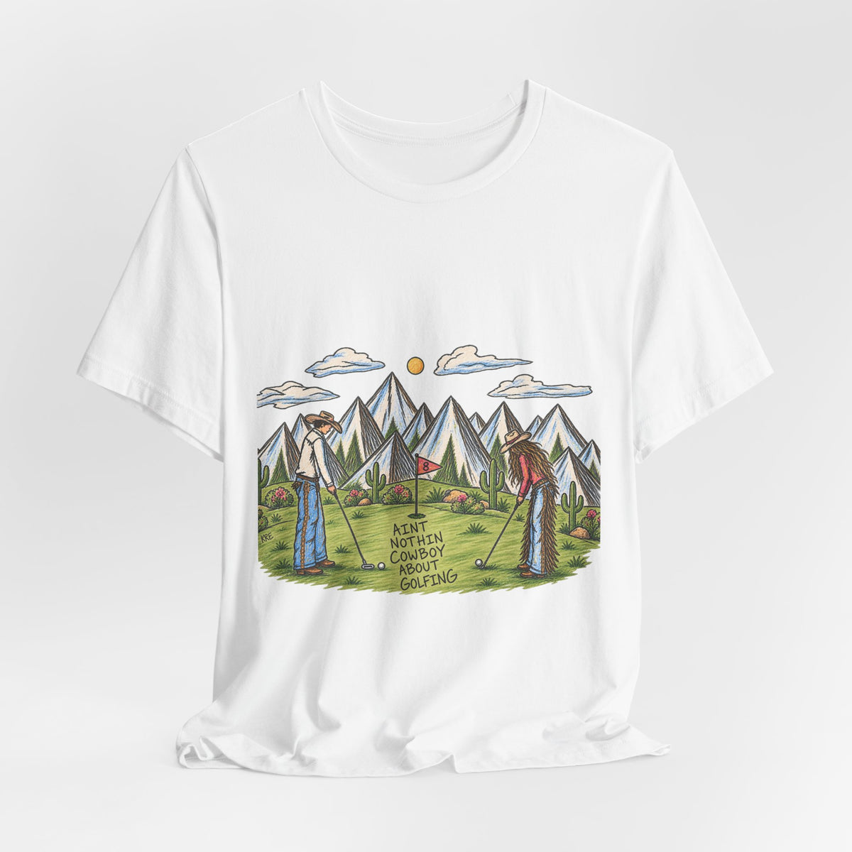 Unisex Jersey Short Sleeve Tee ain’t nothing cowboy about golfing