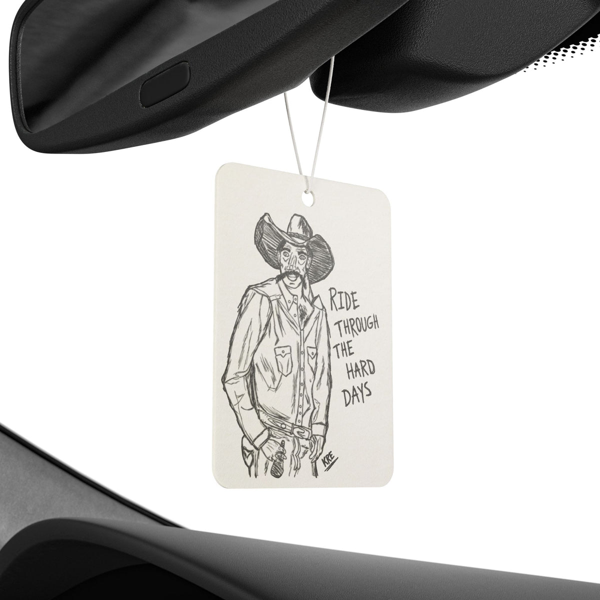 Ride through the hard days car airfreshner