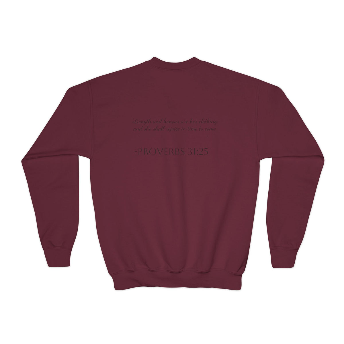 Youth Crewneck Sweatshirt cowgirl bible verse