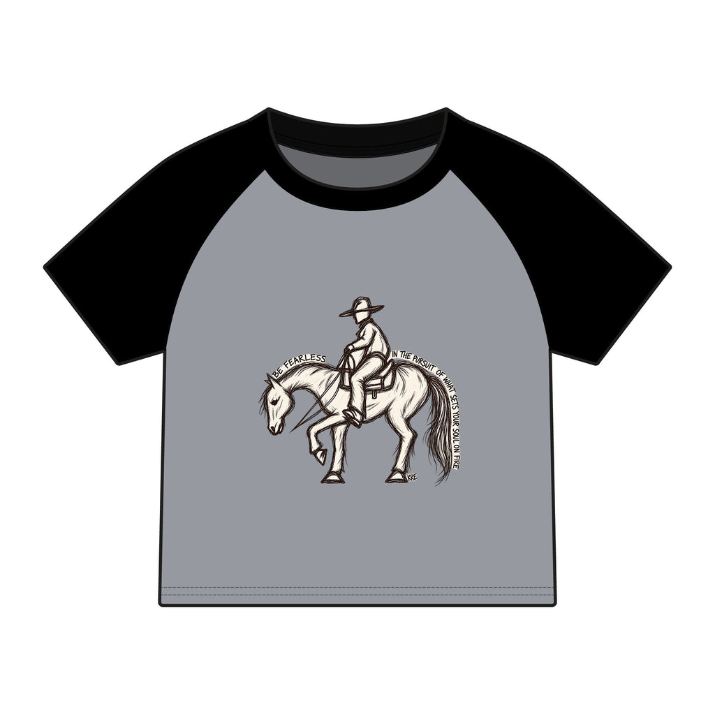 Be fearless raglan baby tee