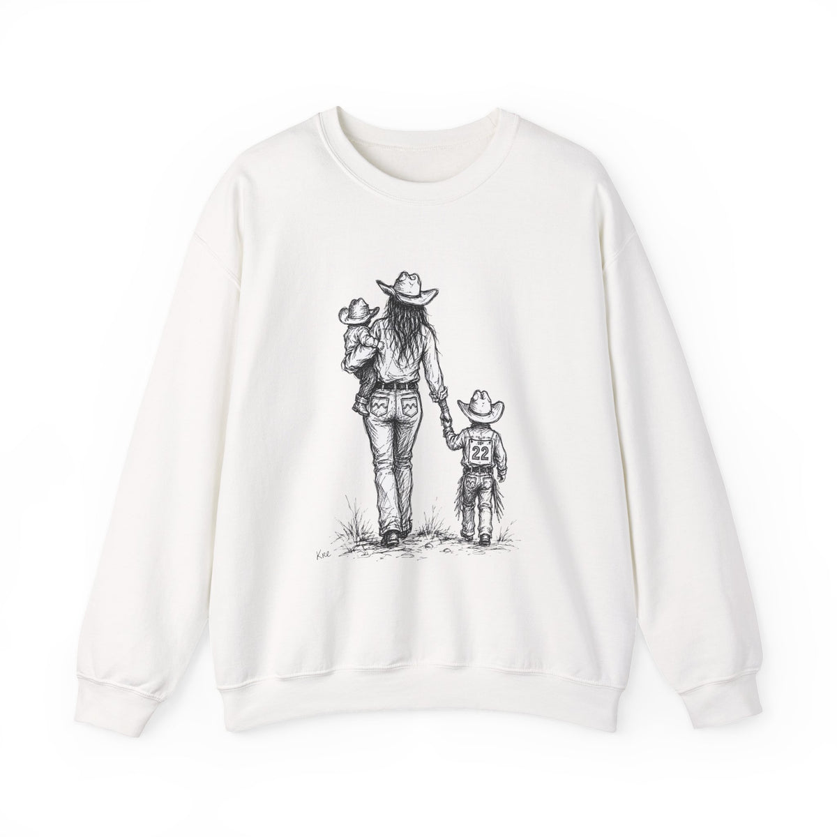 Mama and her cowboys Unisex Heavy Blend™ Crewneck Sweatshirt