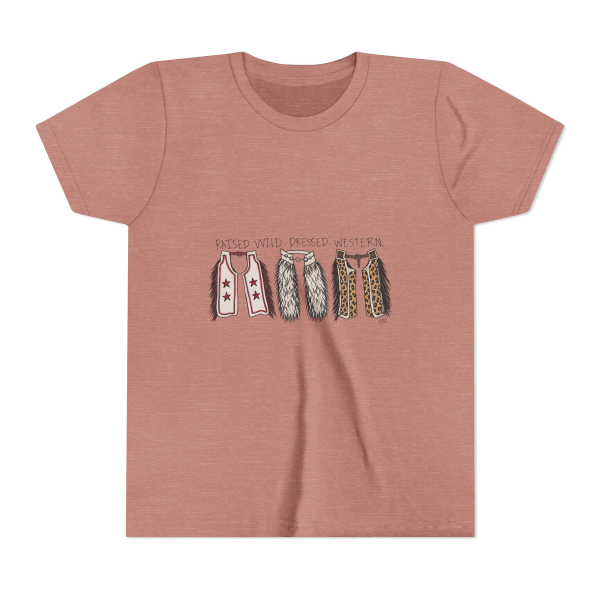 Raised wild-dressed western Youth Short Sleeve Tee