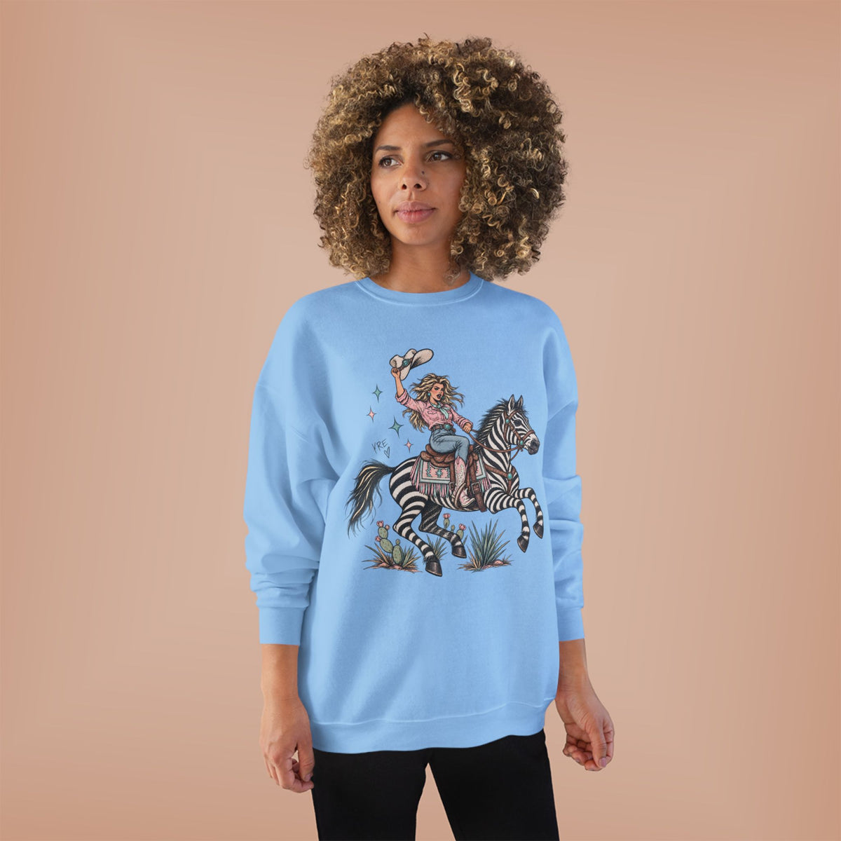 Desert zebra crewneck