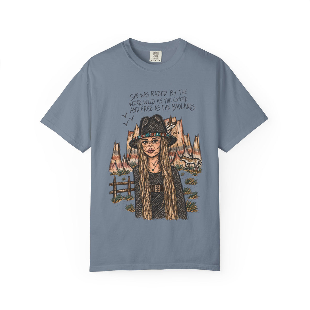 She was as free as the badlands T-shirt