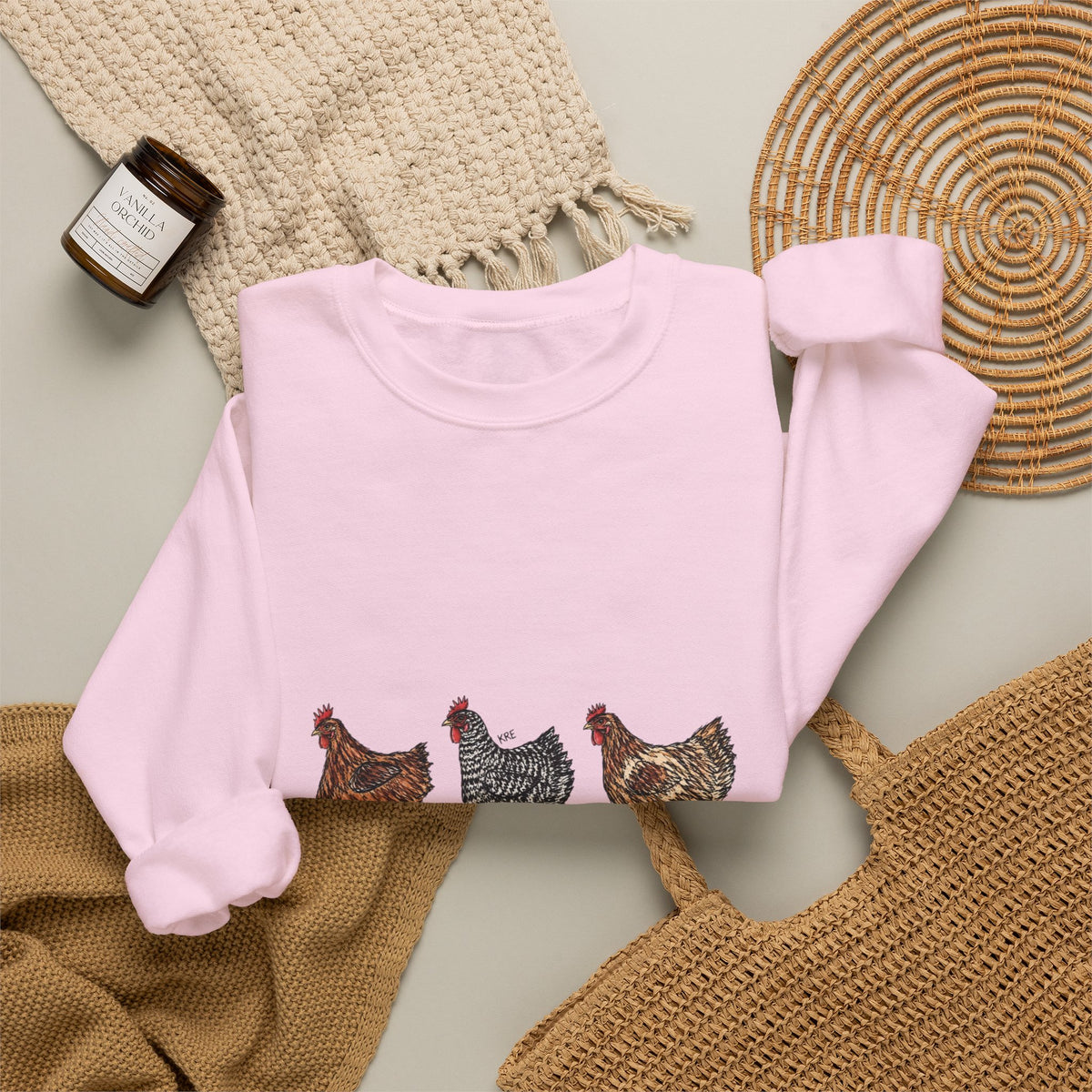 Cowboy chickens crewneck