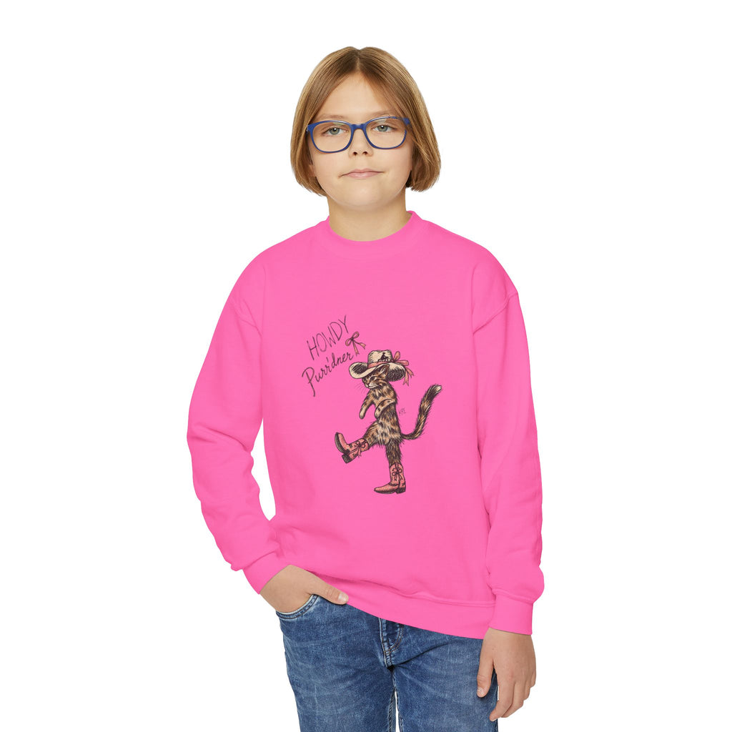 Howdy purr’dner crewneck girls