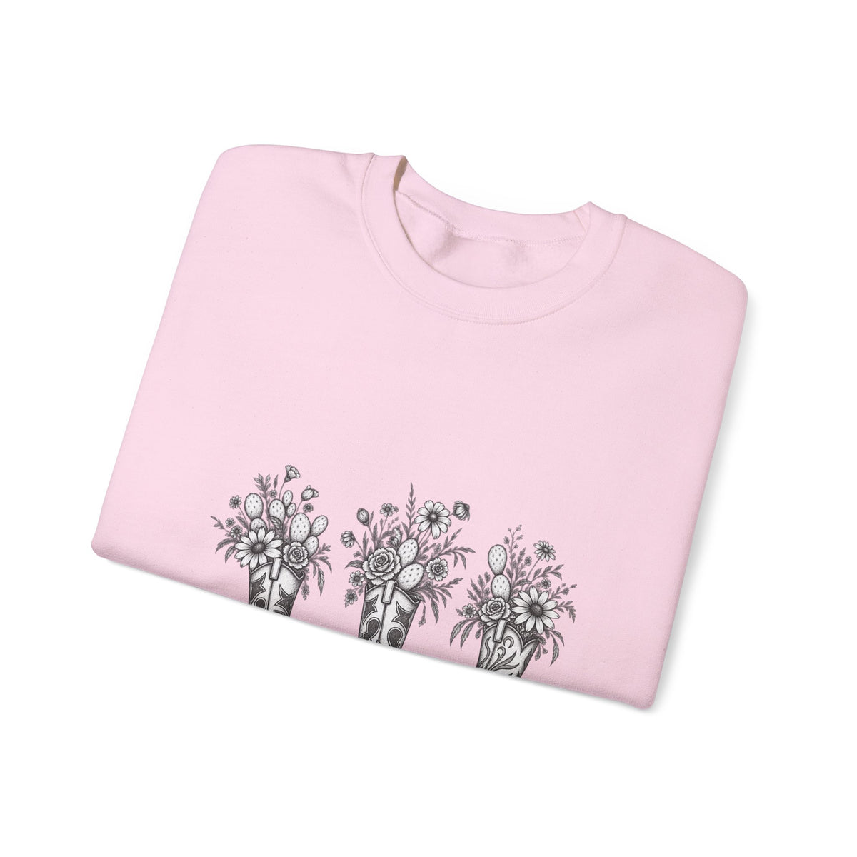 Wild boots & wild flowers Crewneck Sweatshirt