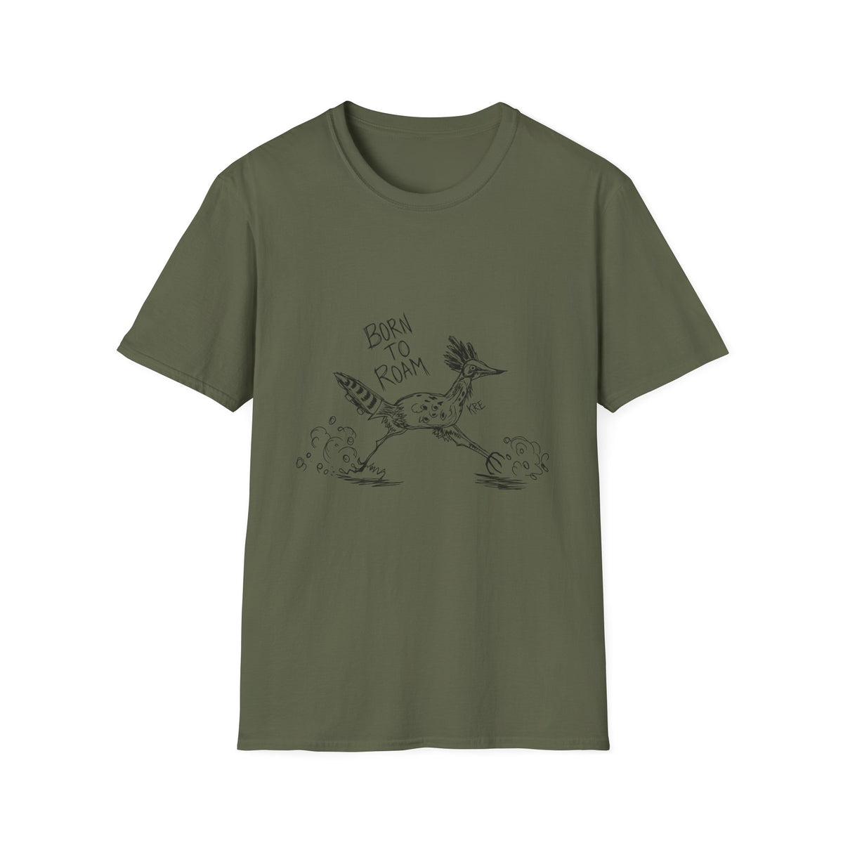 Born to roam roadrunner T-shirt with no color
