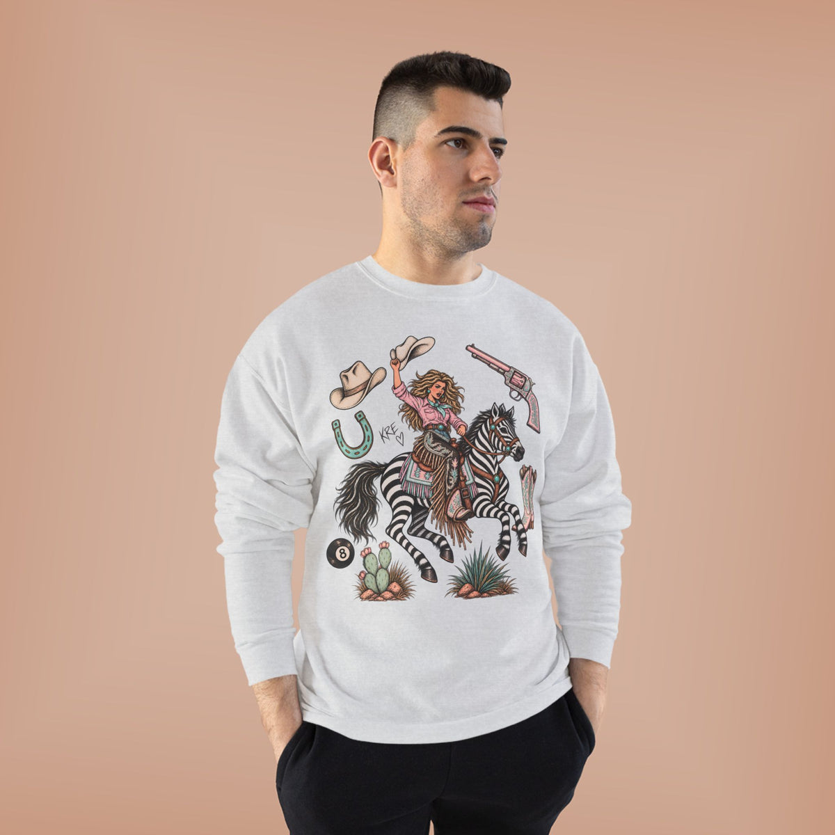 Zebra girl crewneck