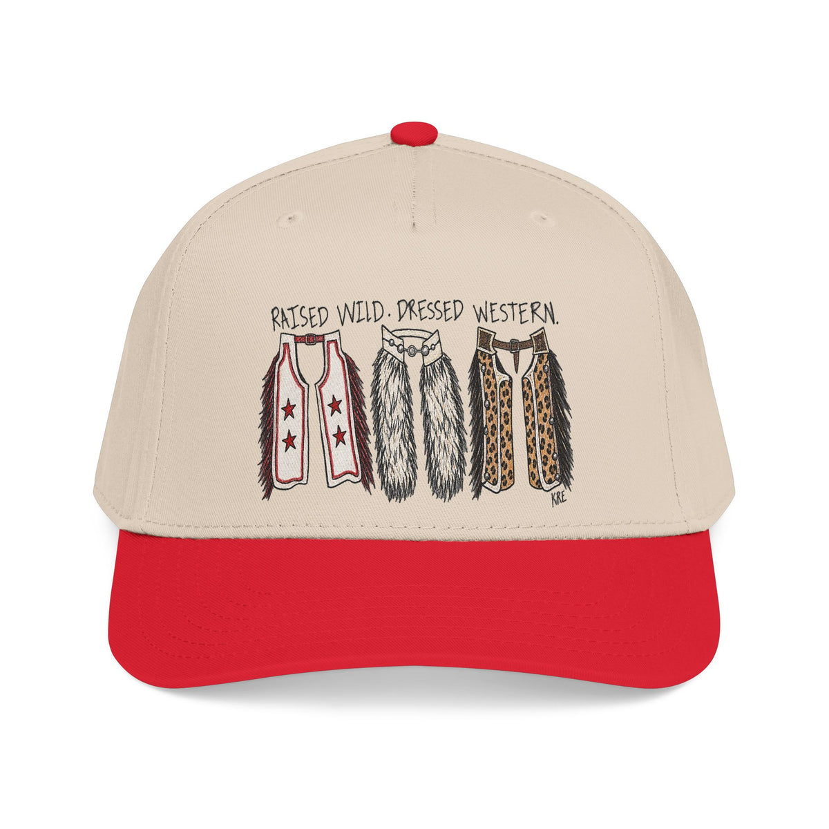 Mid Profile Baseball Cap raised wild, dressed western