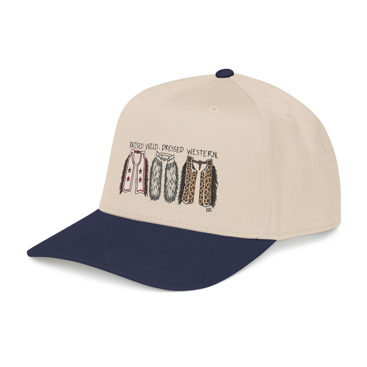 Mid Profile Baseball Cap raised wild, dressed western