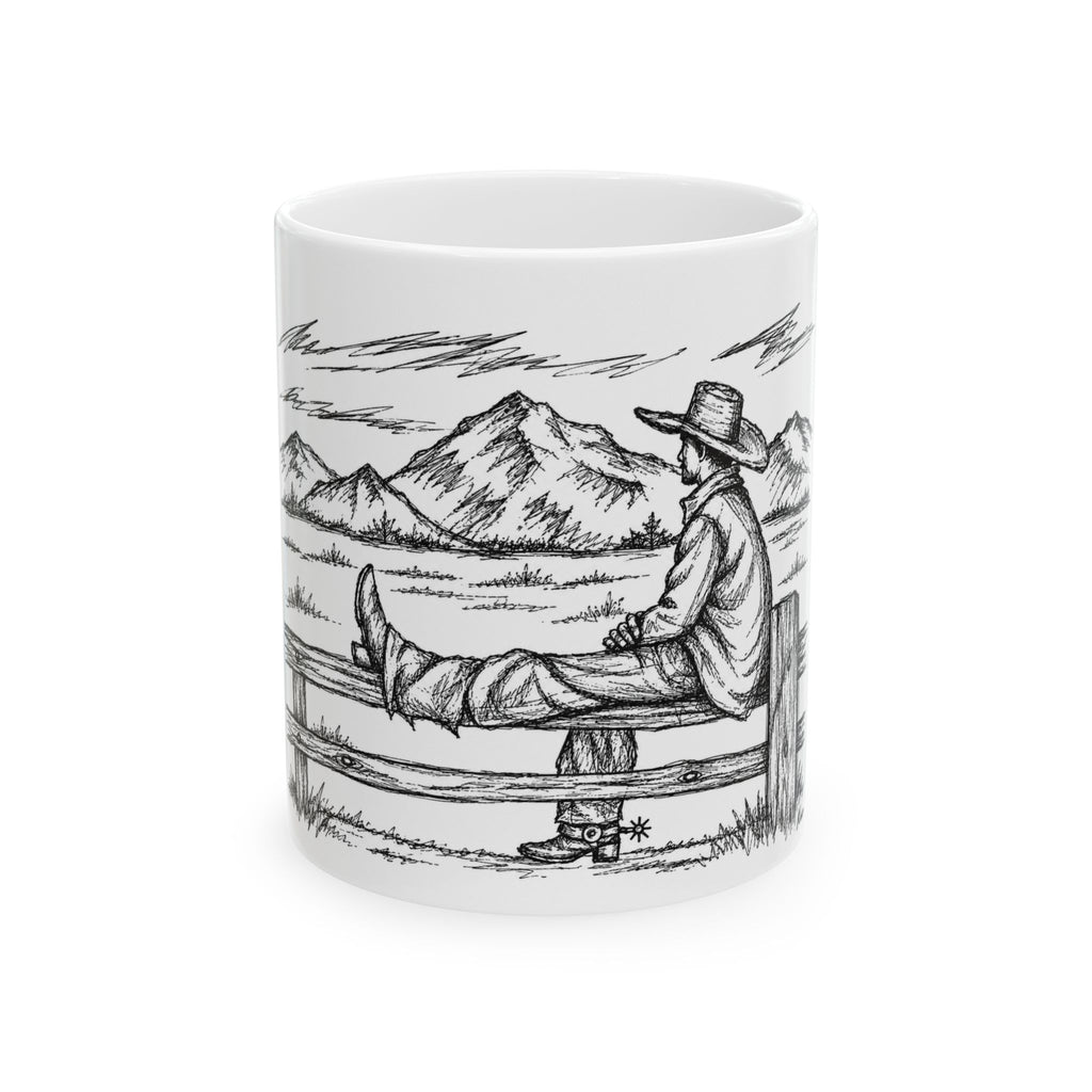 Western solitude ceramic mug