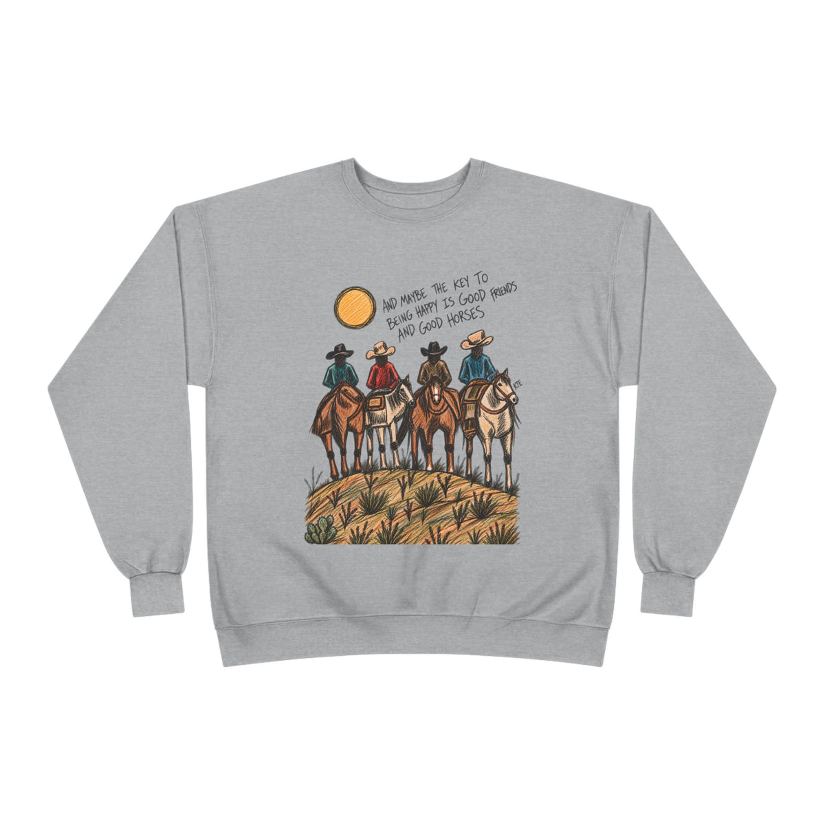 Good friends and good horses crewneck