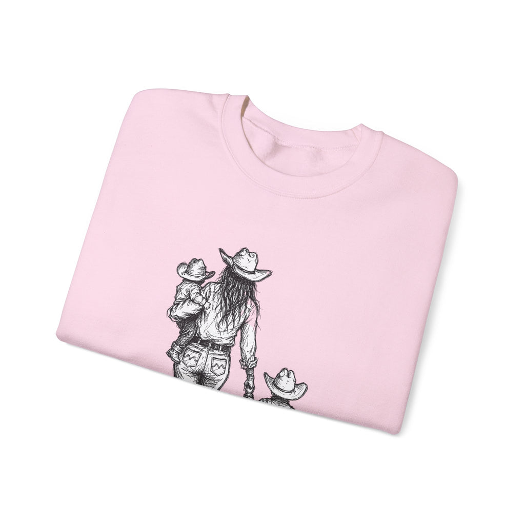 Mama and her cowboys Unisex Heavy Blend™ Crewneck Sweatshirt