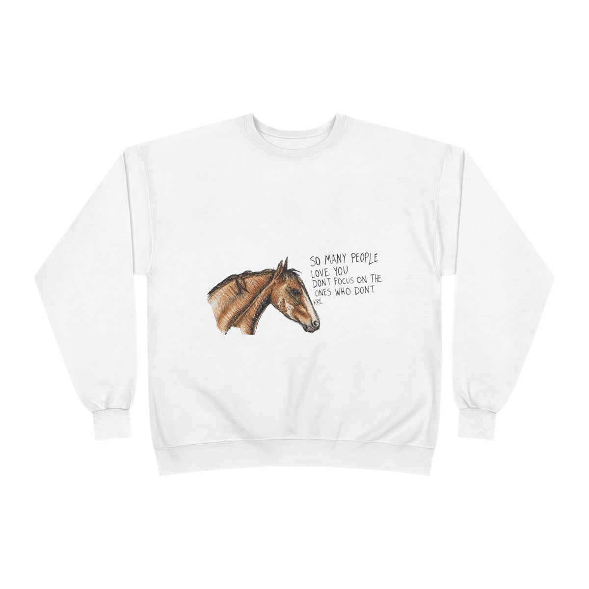You are loved crewneck with color