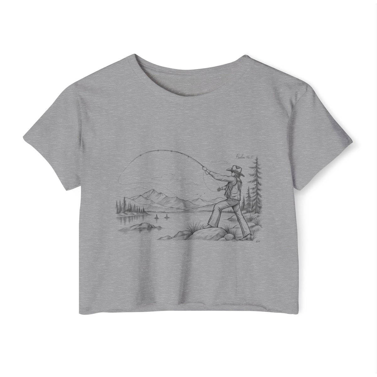 fishing in the dark crop top