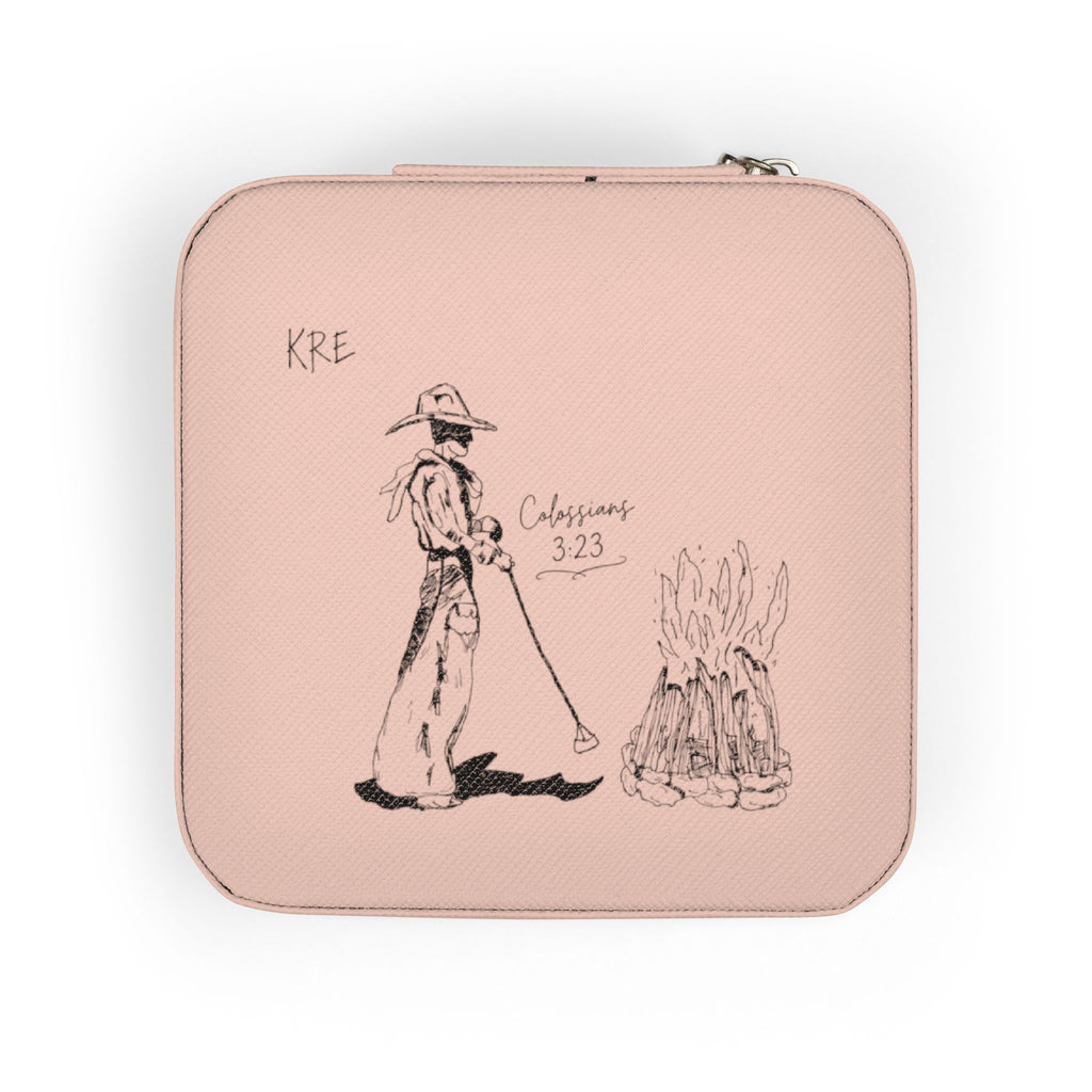 Cowboy Bible verse jewelry travel case