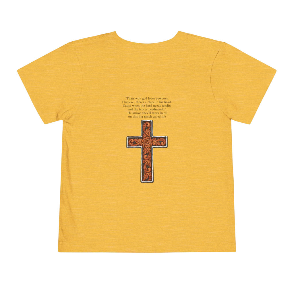 Cowboy of god Toddler Short Sleeve Tee
