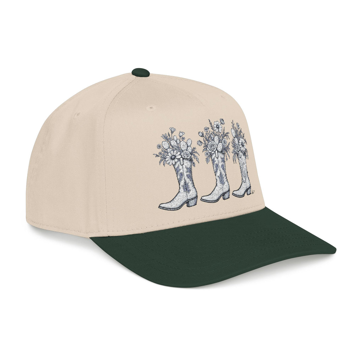 Wild boots and wild flowers Baseball Cap embroidered