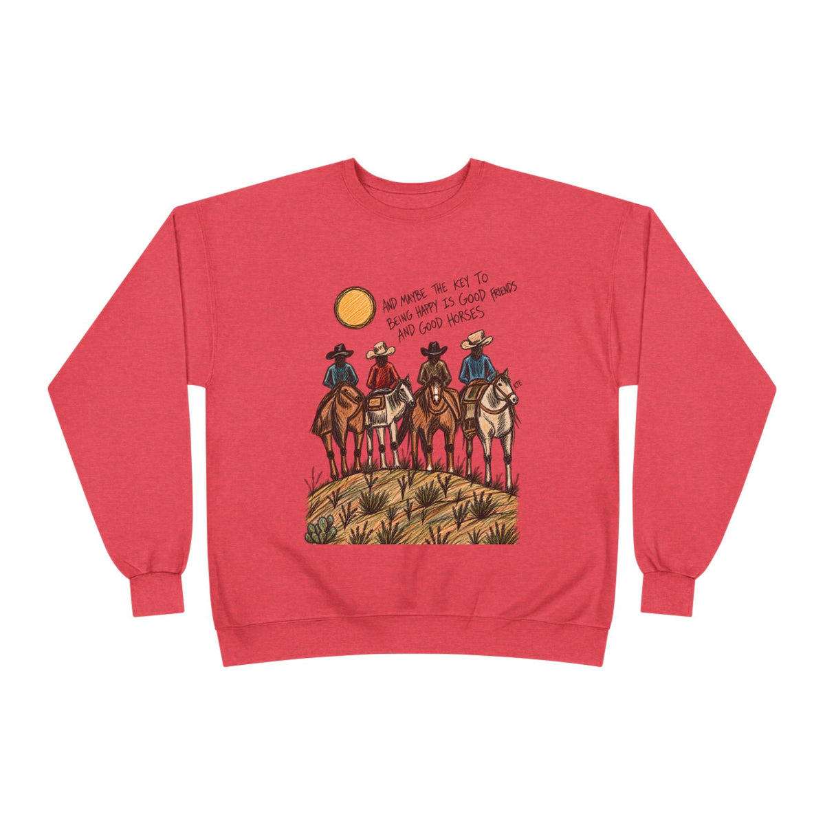 Good friends and good horses crewneck