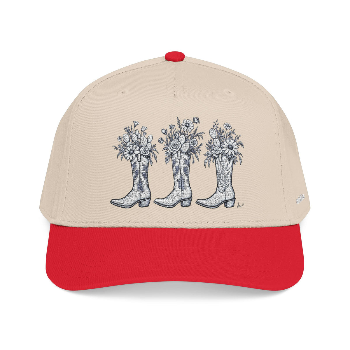 Wild boots and wild flowers Baseball Cap embroidered