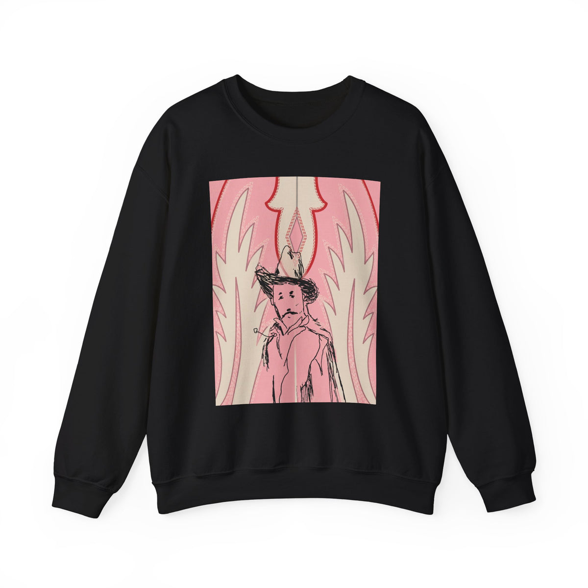 Distorted cowboy Unisex Heavy Blend™ Crewneck Sweatshirt