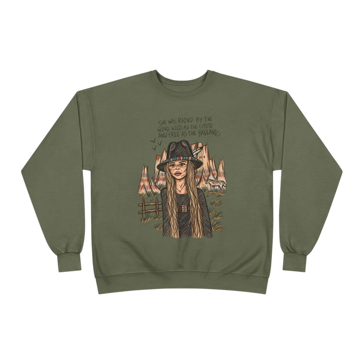 She was as free as the badlands crewneck