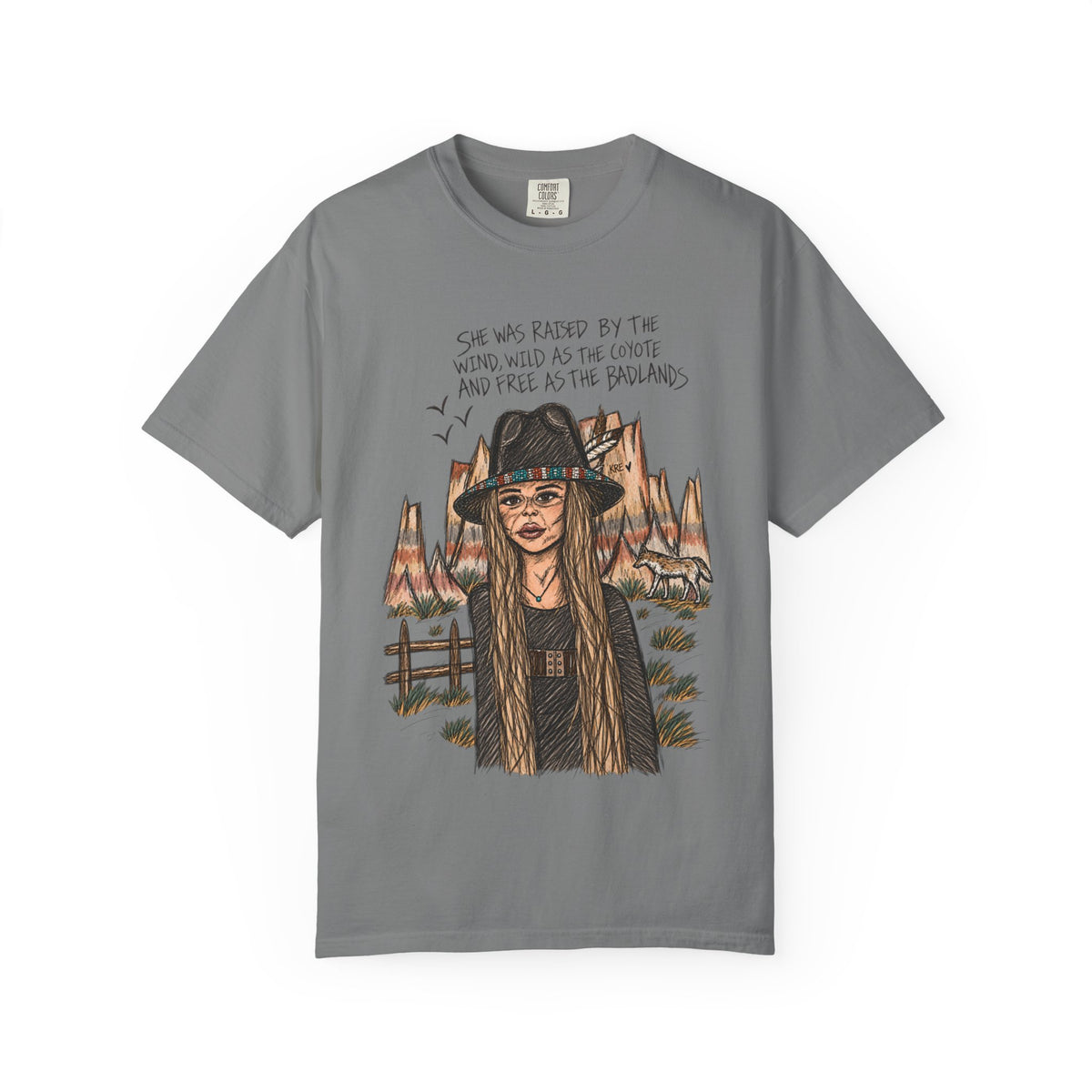 She was as free as the badlands T-shirt