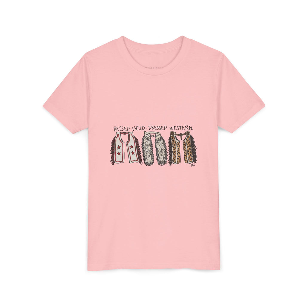 Raised wild-dressed western Youth Short Sleeve Tee