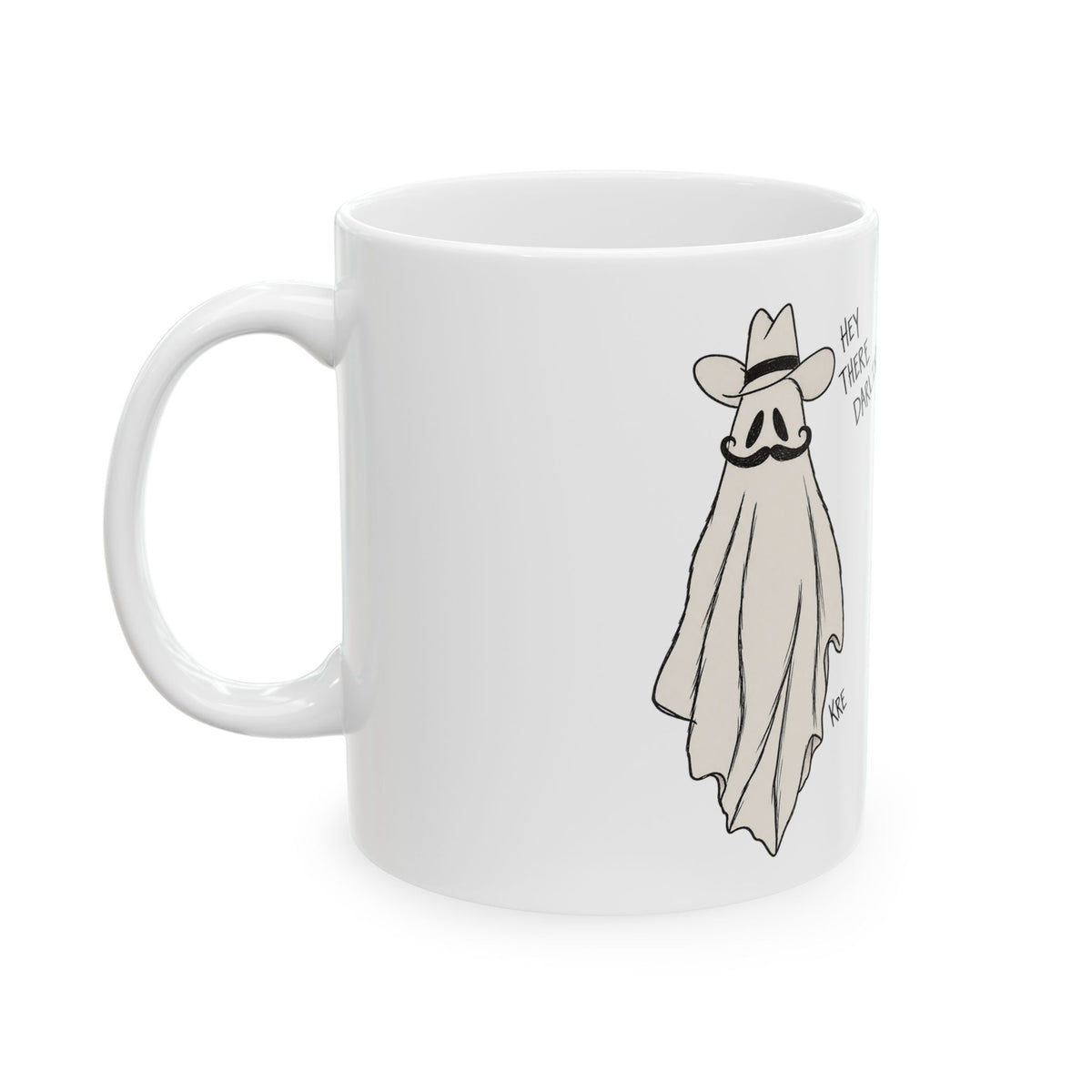 Ghosting cowboy ceramic mug
