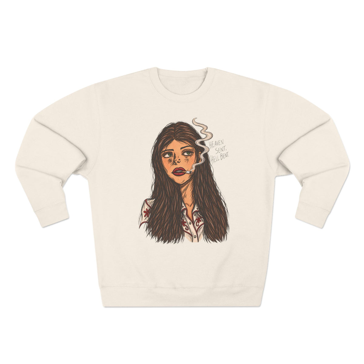 Heaven sent. Hell bound. Crewneck