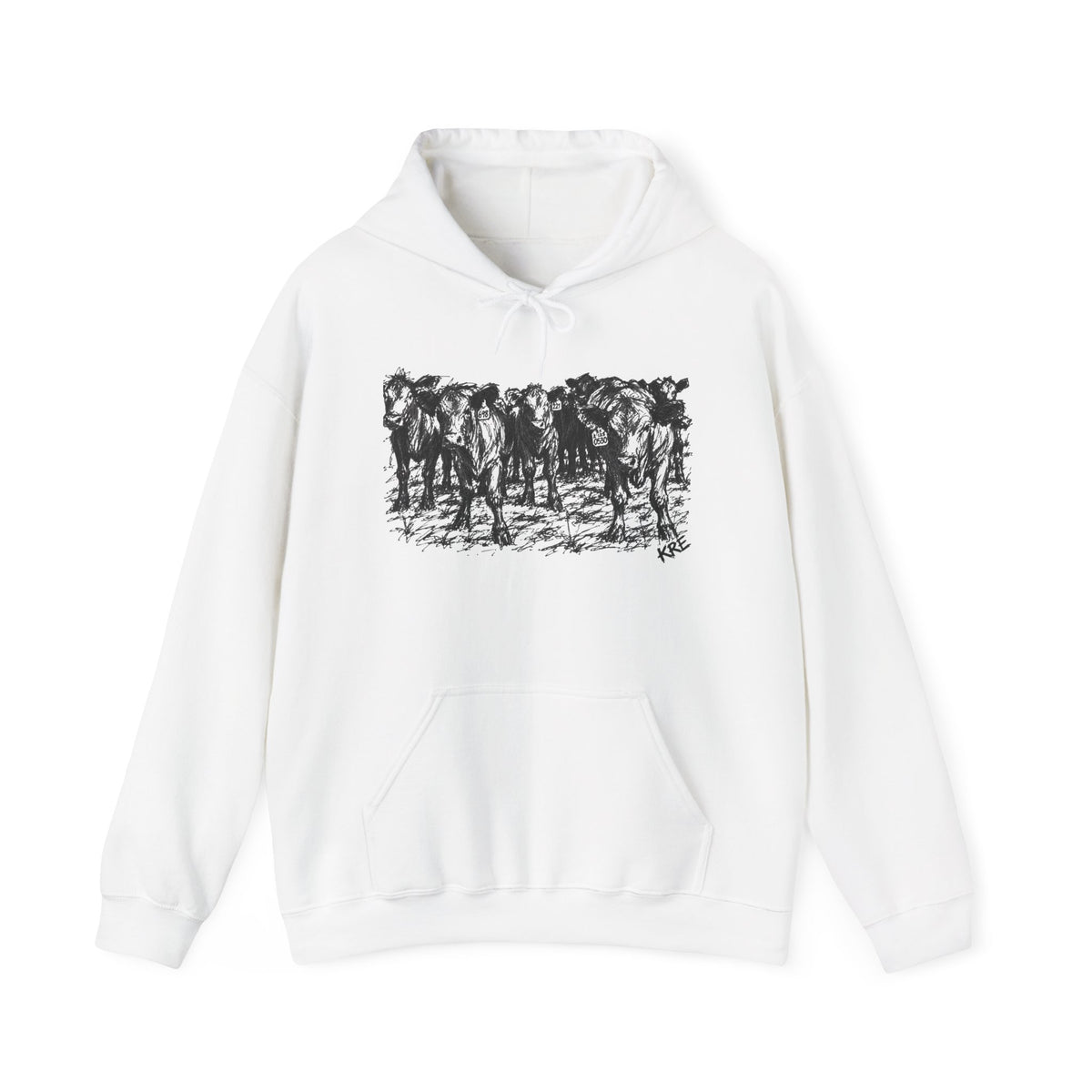 Among the herd Hooded Sweatshirt