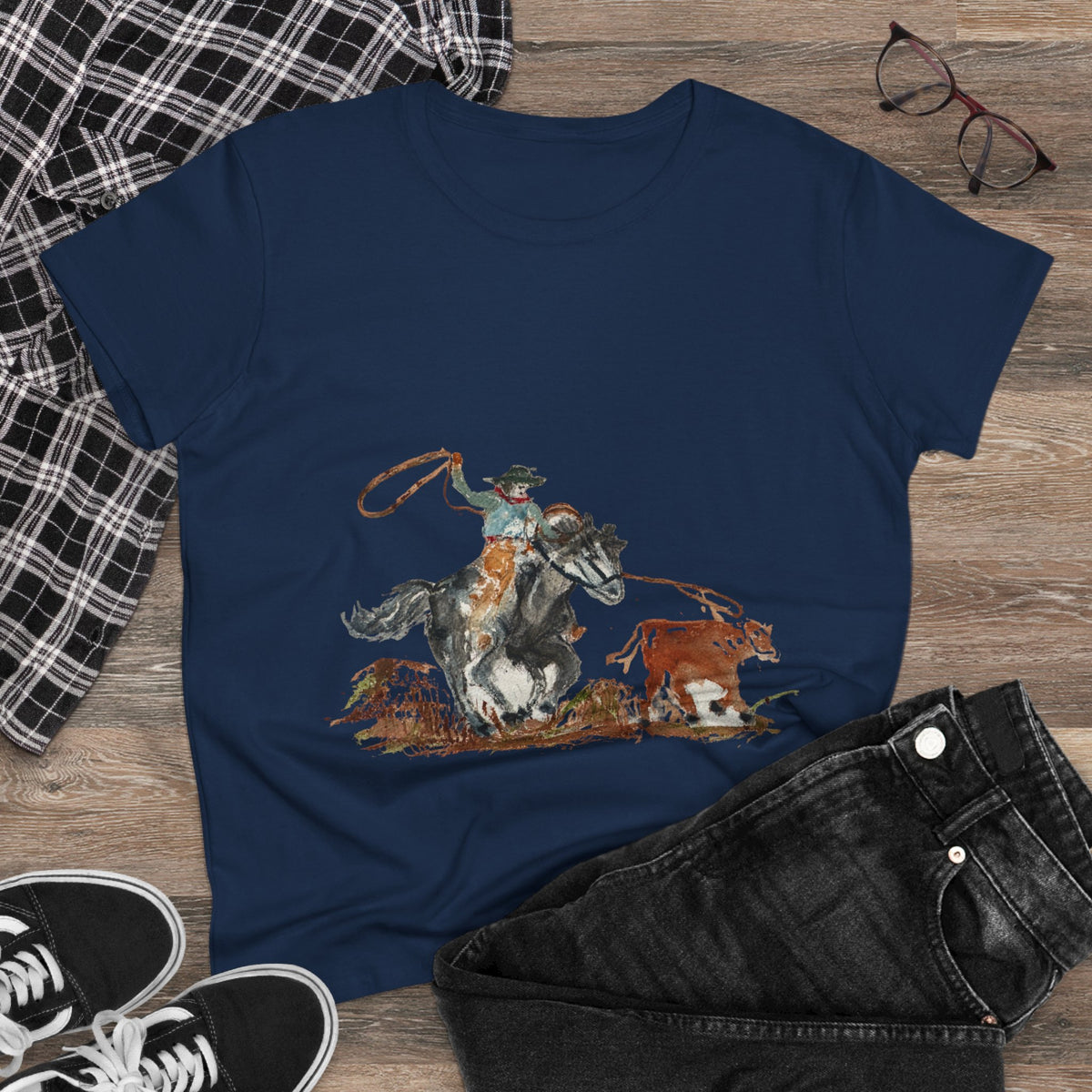 Roper cotton tee watercolor Paula Emry-burtt